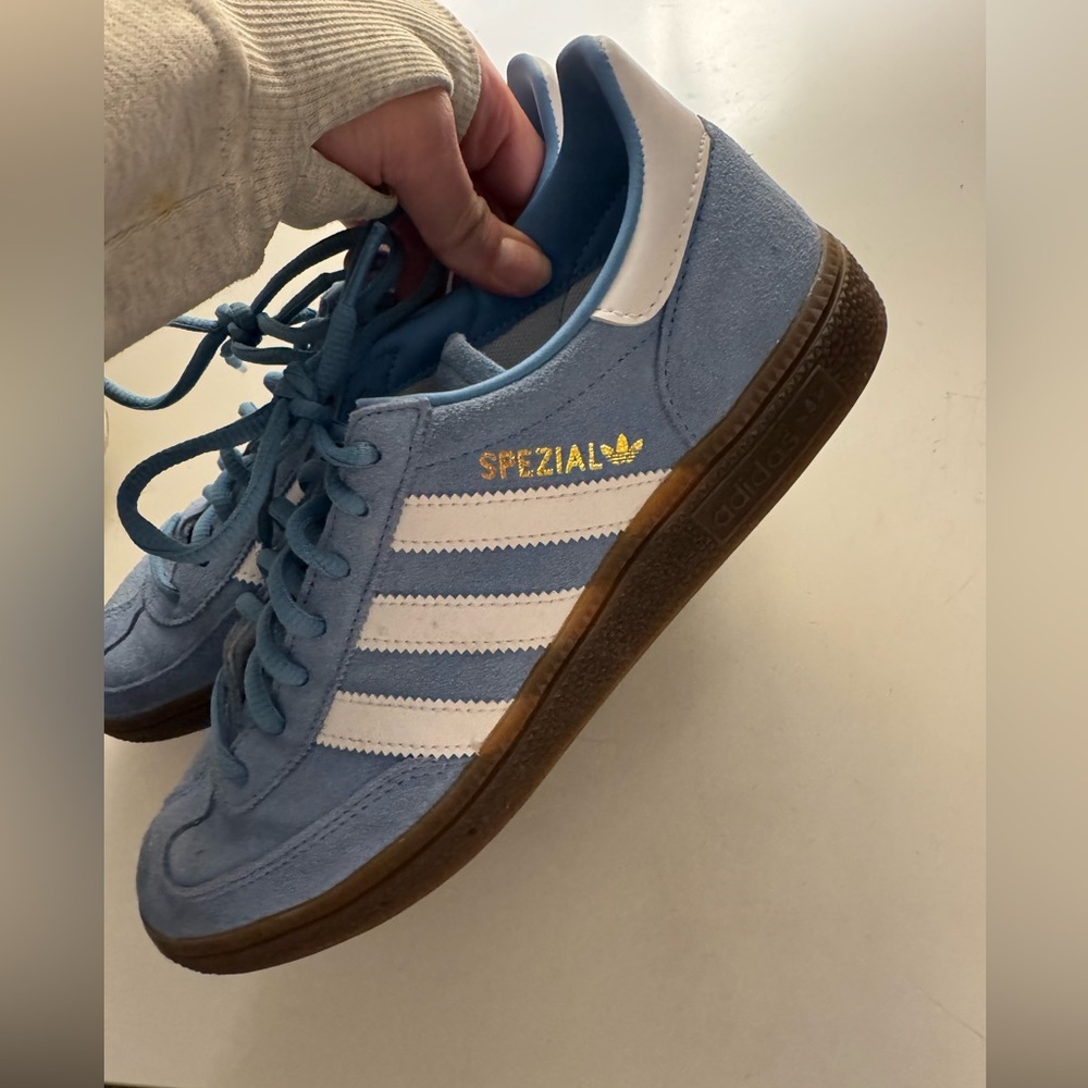 Adidas Spezial Light Blue and White Sneakers